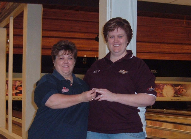 BECKY HUFFMAN RECEIVING HER 800 SERIES RING FROM JULIE MITCHELL DIRECTOR FEB. 21, 2010