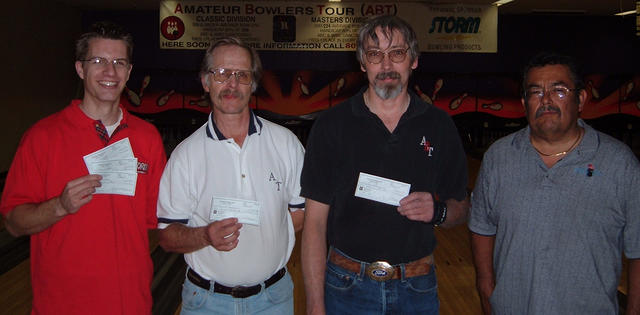 AMF RITZ CLASSIC DIV. WINNERS
JUNE 25-26, 2005
(L to R) Chris Walker 4th, David Anderson 2nd, 
Gary Greenwood CHAMPION, Mike