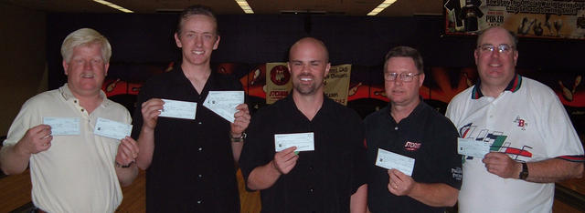 AMF RITZ CLASSIC DIV. WINNERS
SEPTEMBER 10-11, 2005
(L to R) Vinson Scott 4th,       
Isaac Symes 2nd,  
Kiley Brannon CHAMP