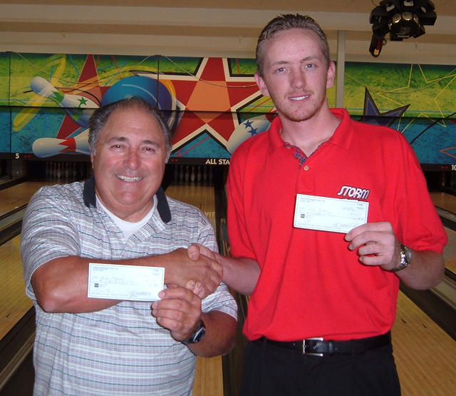 ALL STAR LANES W. JORDAN TOURNAMENT WINNERS
AUGUST 27, 2006
(L to R) Frank Ferreira CHAMPION,
Isaac Symes 2nd.