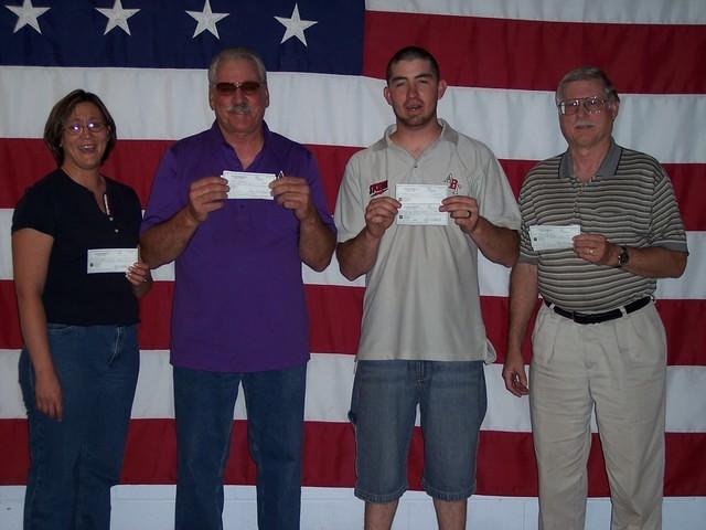 JACK & JILL - WINNERS 
JUNE 4, 2005 (L to R)
Kelly Leger 3rd, Bill Visentin 2nd, Danny Underwood Champion, Lanny Clelland