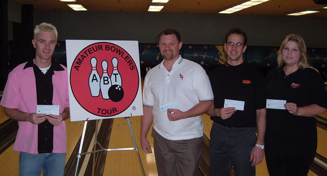 BONWOOD BOWL SCRATCH DIV. WINNERSNOV. 25-26, 2006(L to R) Chad Hall CHAMPION,Eddie Kesler 2nd, Steve Kloempken 3rd,Terry
