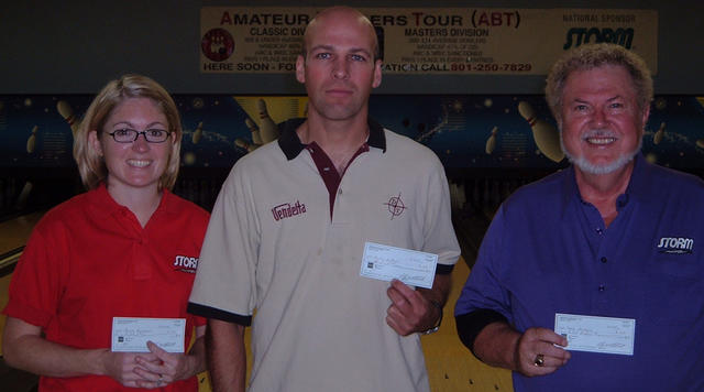 BONWOOD SCRATCH WINNERS 9-05-05 (L to R)Marcia Kamrowski 2nd,Martin Bedford CHAMPION,Jerry Meissner 3rd