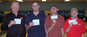 BONWOOD BOWL TOURNAMENT - WINNERS
MARCH 4 & 5, 2006
(L to R) Gordon Domgaard CHAMPION,
Dave Fullmer 2nd, 
Chris A. Robin