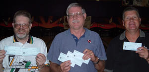 AMF Ritz MASTER DIV. WINNERSSeptember 10-11, 2005 (L to R)Randy Lindsey 2nd, Lanny Clelland CHAMPION, Maury Jascobs 3r